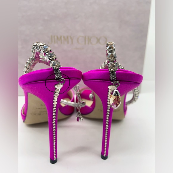 Jimmy Choo Saeda 100 Embellished Heeled Sandals - Picture 9 of 9